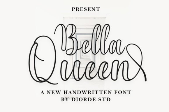 Bella Queen Outline Font