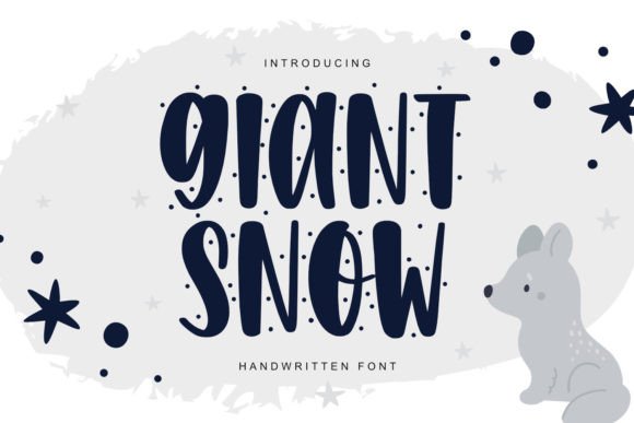 Giant Snow Font for Web Design
