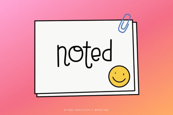 Noted: A Playful Font for Professional Branding